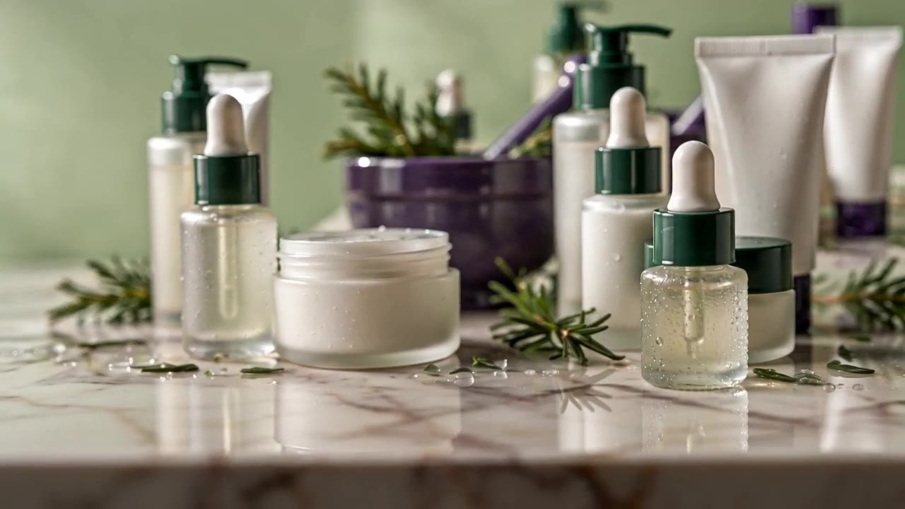 Le comptoir de l'officine, soins et romarin frais